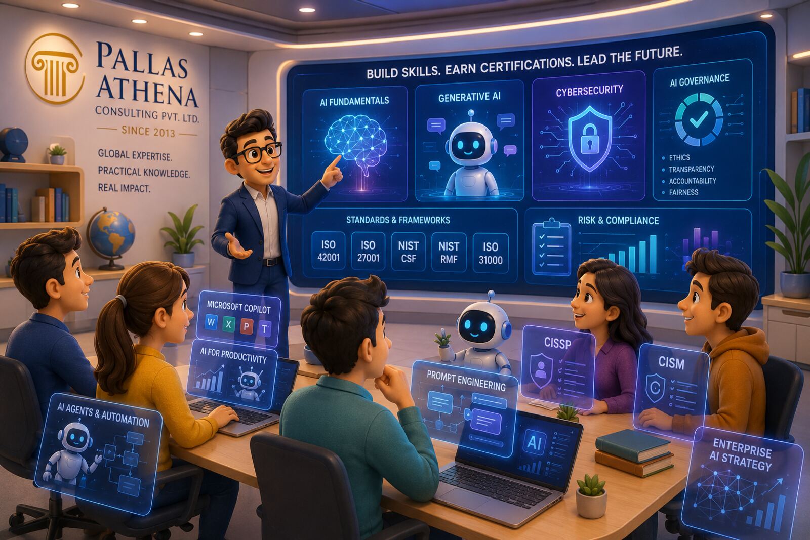 Corporate training in AI, cybersecurity, AML, fraud and risk